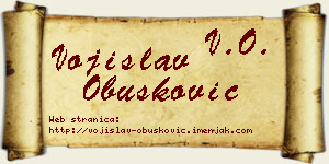Vojislav Obušković vizit kartica